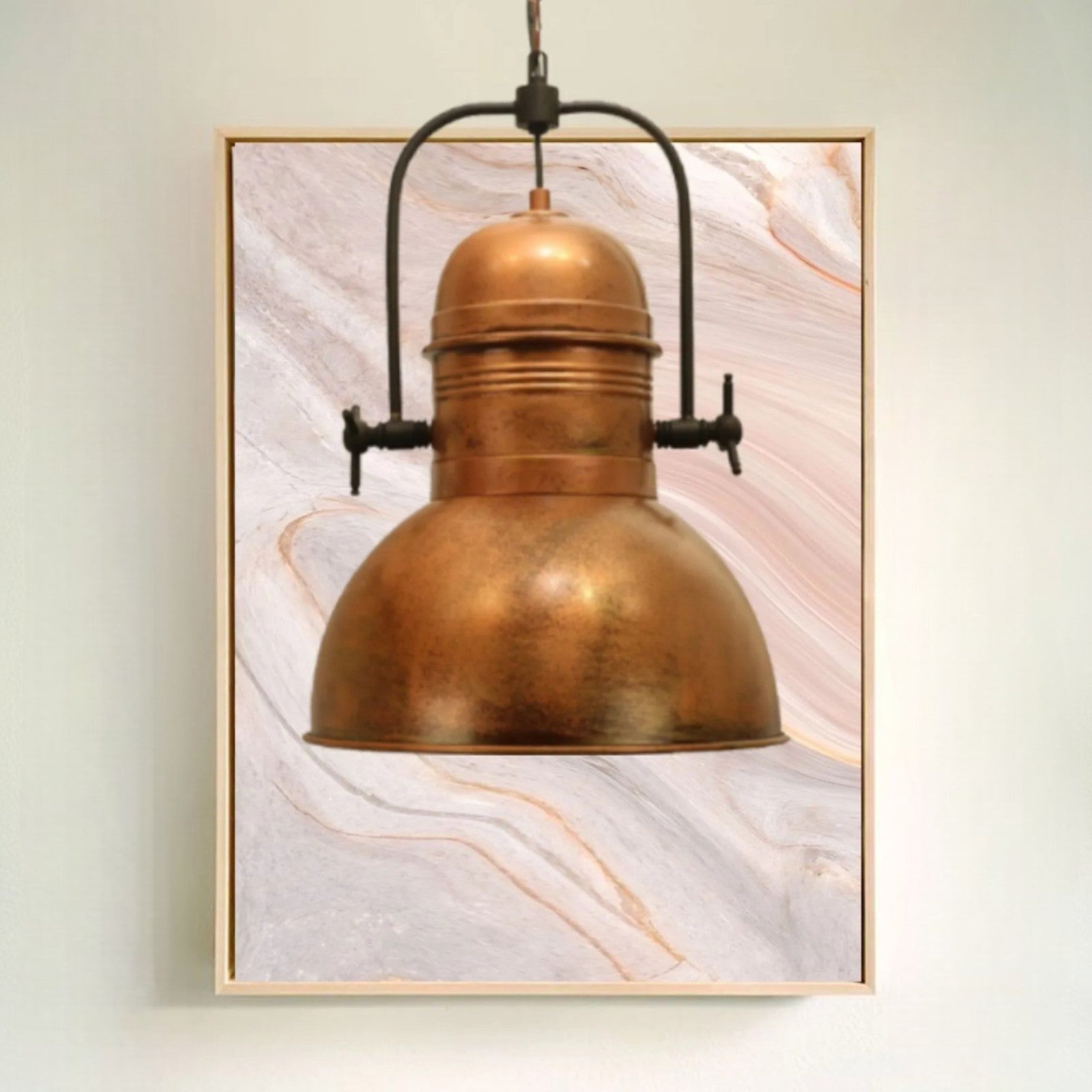 Retro Moderner Kupferfarbener Einzelleuchter